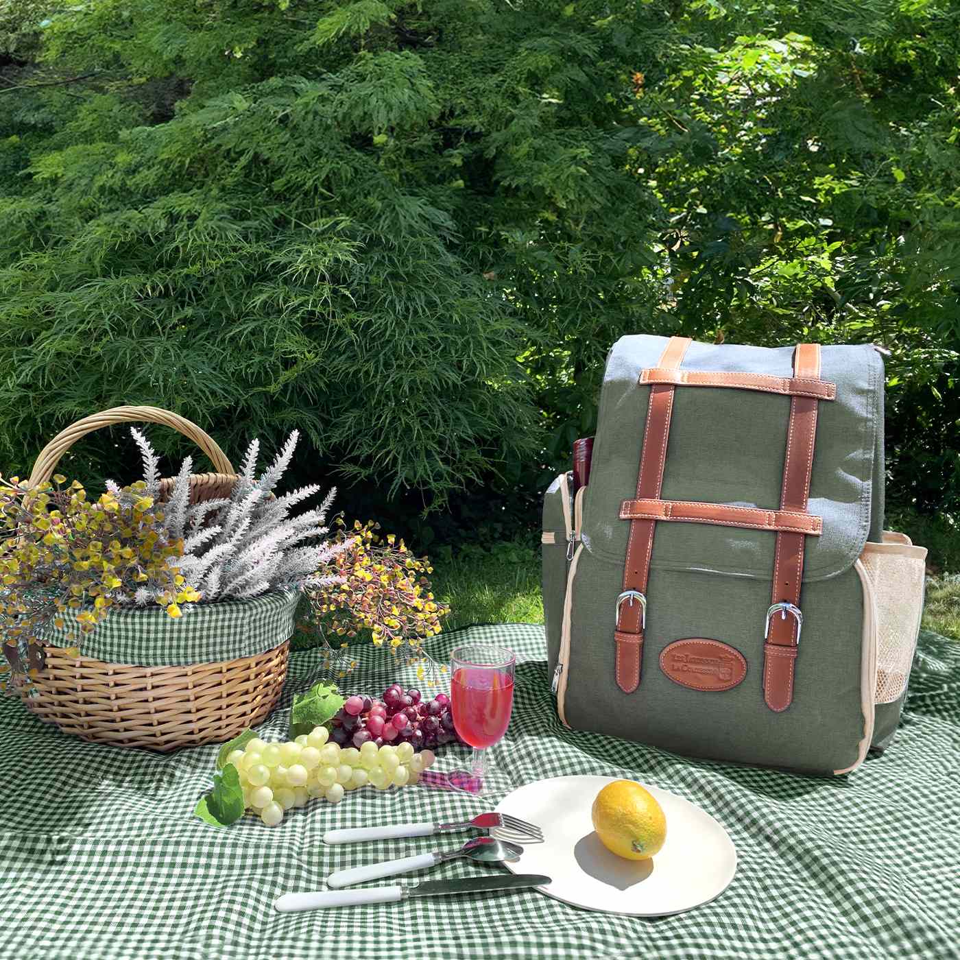 Picknickrucksack "Escapade" Grün - 4 Personen