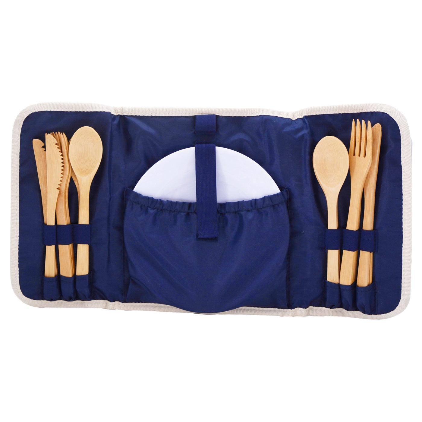 Strandtasche Picknick Riviera Leinen - 4 Personen