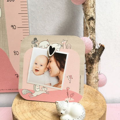 Fotorahmen aus Holz, mit Magnet "Lily das Kätzchen