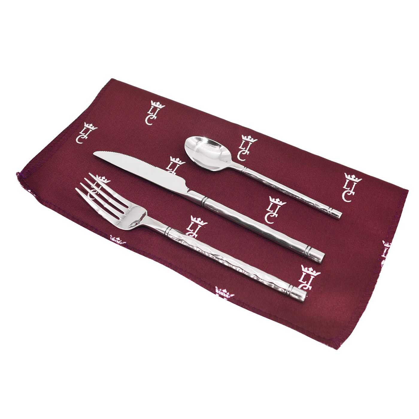 Picknickkorbe aus Weide und Leder "Champs-Elysées" bordeauxrot - 4 Personen
