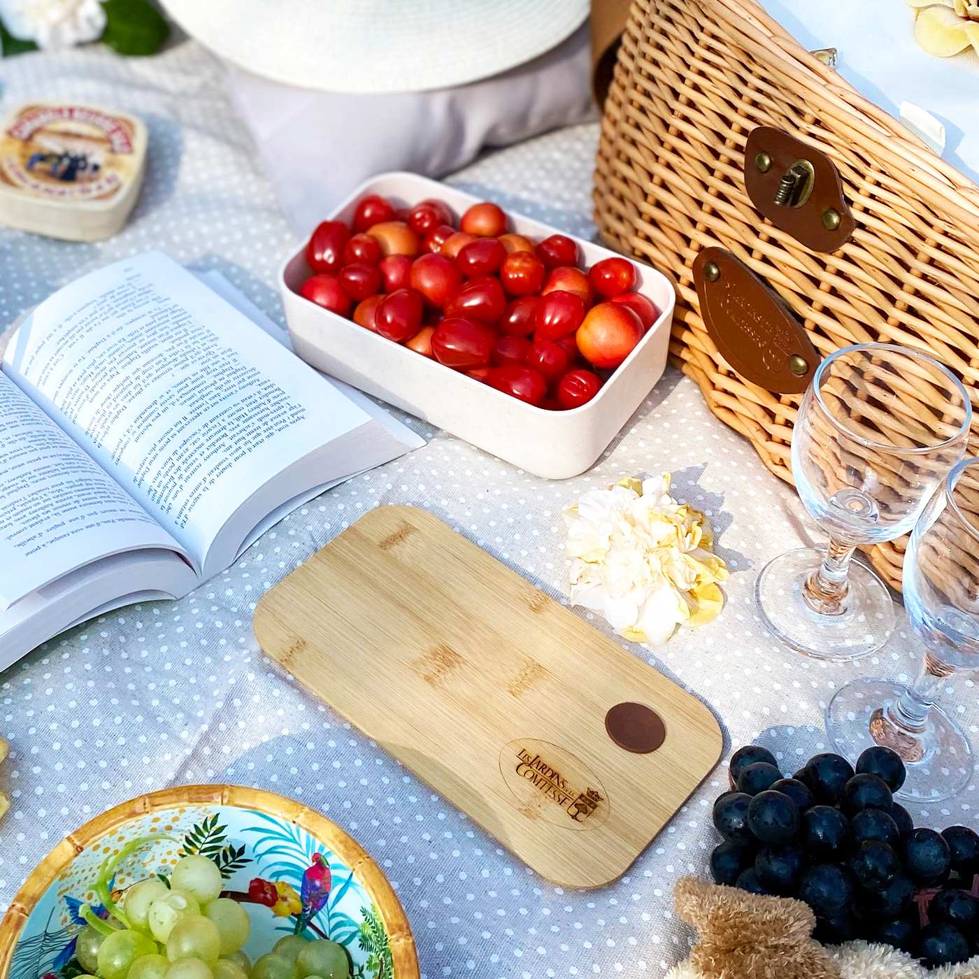 Lunchbox aus Weizenfaser mit luftdichtem Bambusdeckel