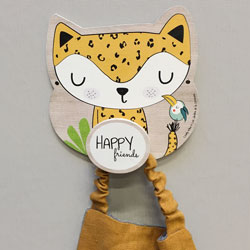 Geschenkset für Kinder - Rahmen + Collage + Kleiderhaken - Gigi die Giraffe