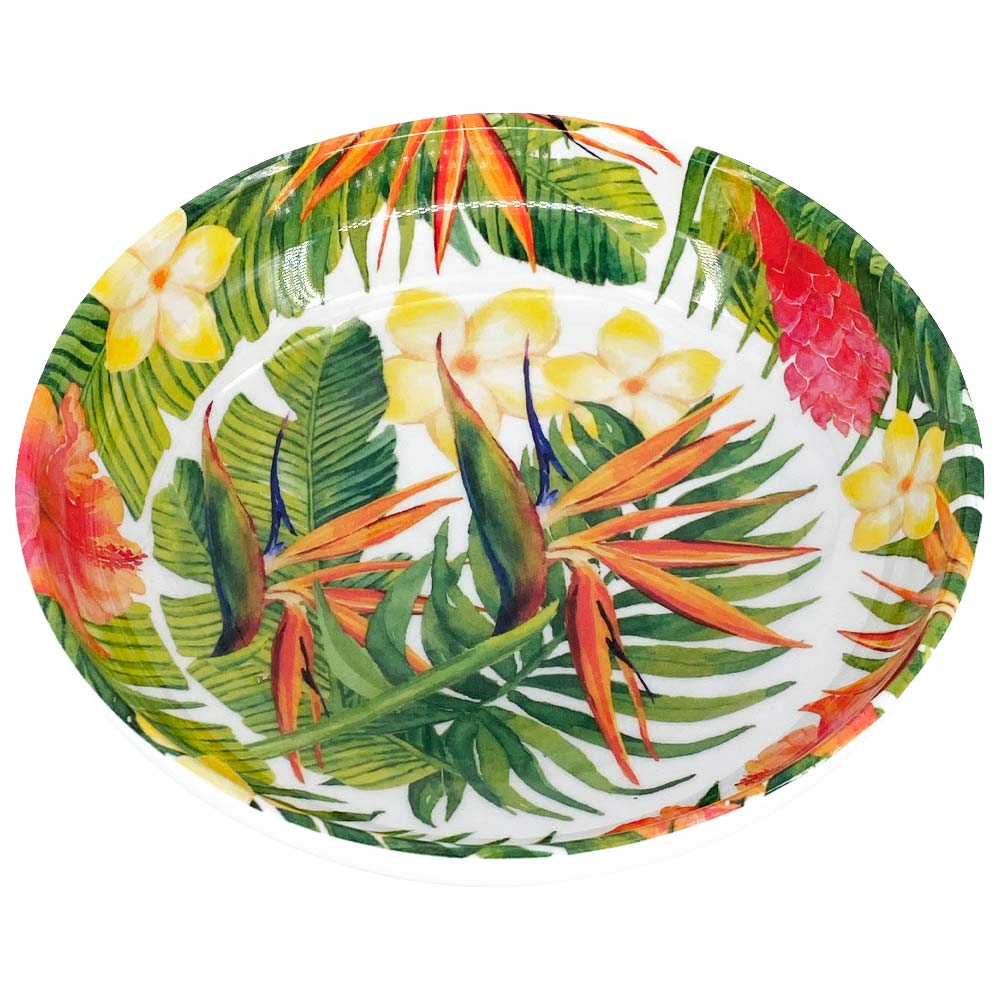 Hohlplatte aus reinem Melamin - 20 cm - Exotische Blumen