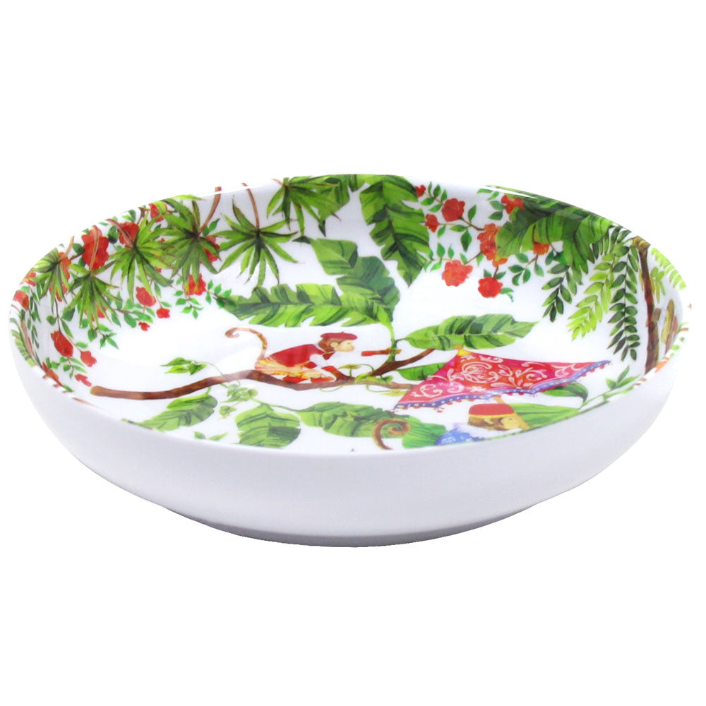 Hohlplatte aus reinem Melamin - 20 cm - Affen aus Bali