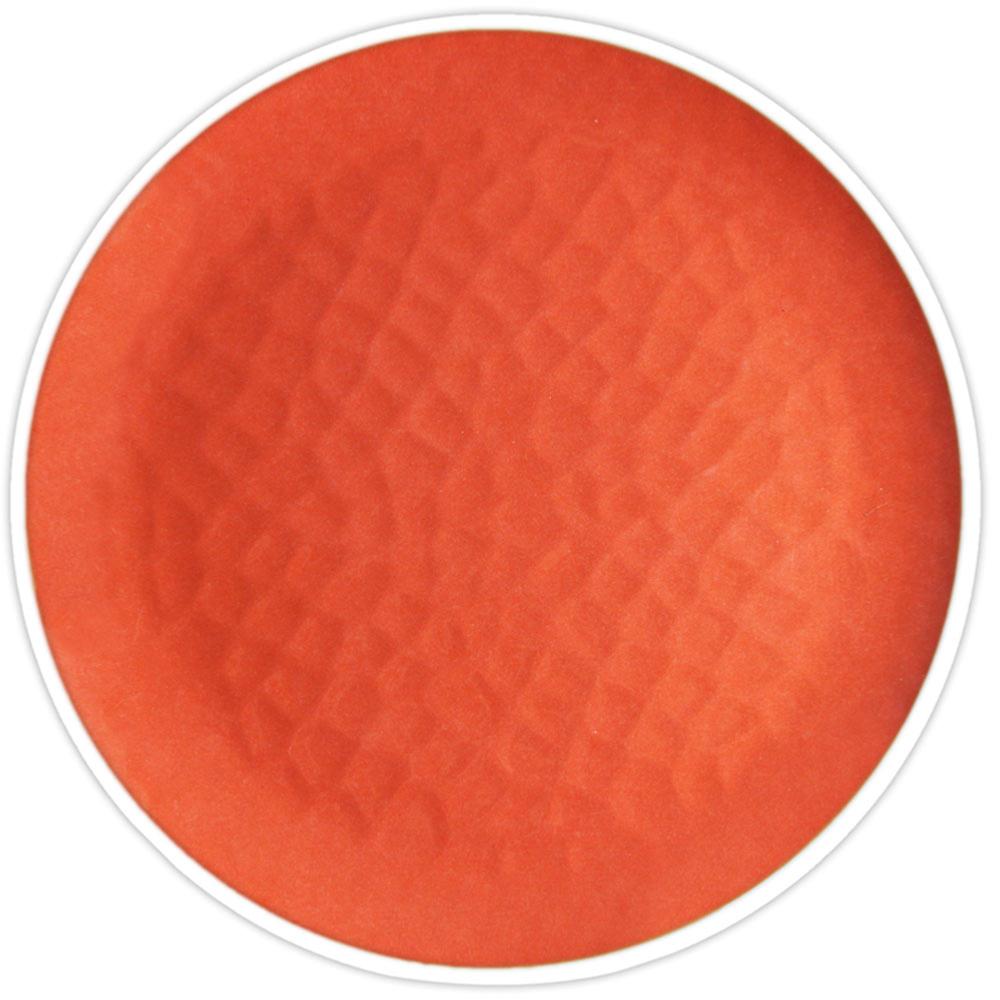 Großer flacher Teller aus reinem Melamin 27 cm - Rot, 2 Stück