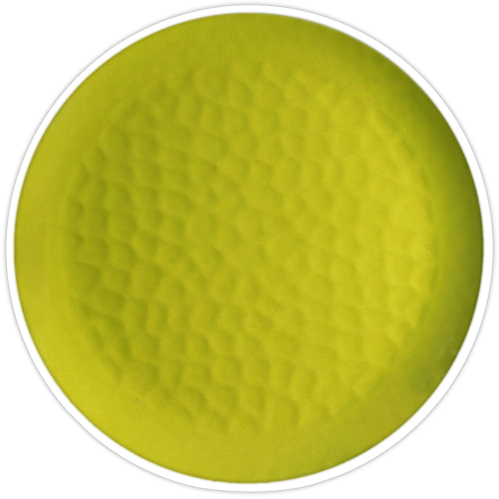 Großer flacher Teller aus reinem Melamin 27 cm - Grün, 2 Stück