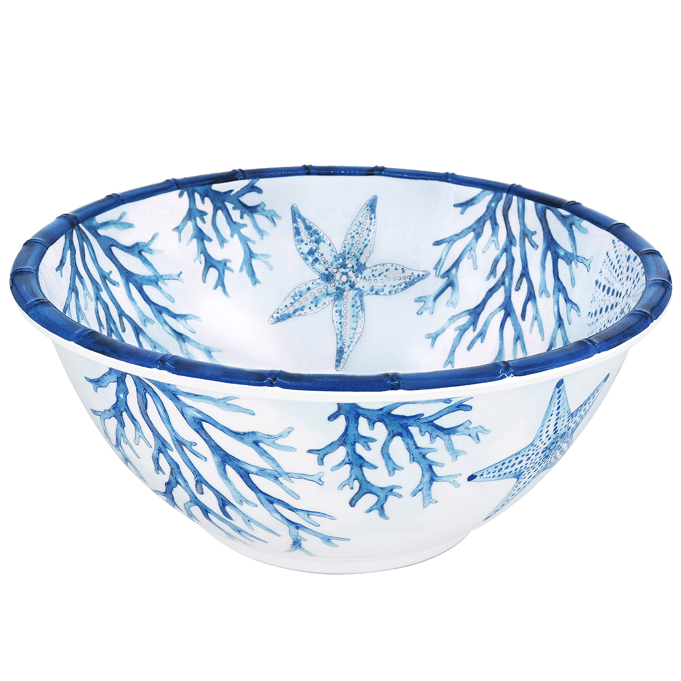 Tiefe Salatschüssel aus Melamin in Koralle - Ø 25 cm