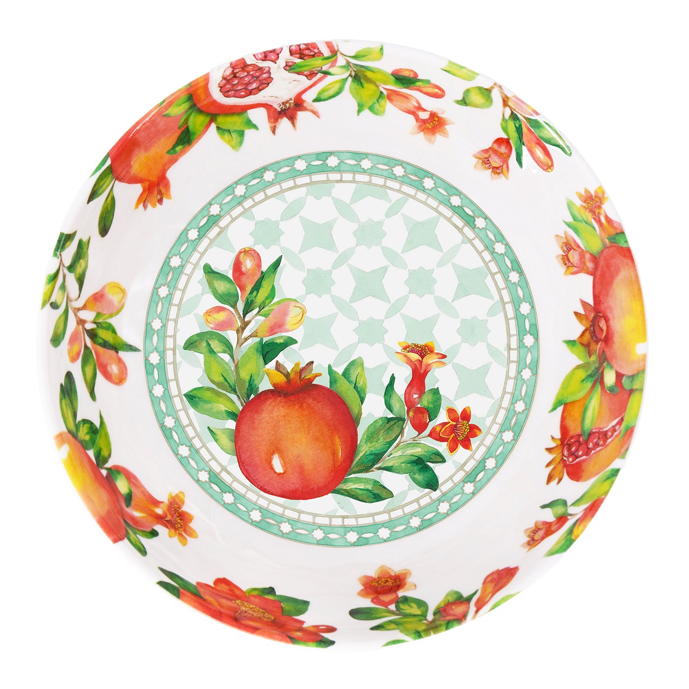 Großer Suppenteller aus Melamin Granatapfel - 19 cm