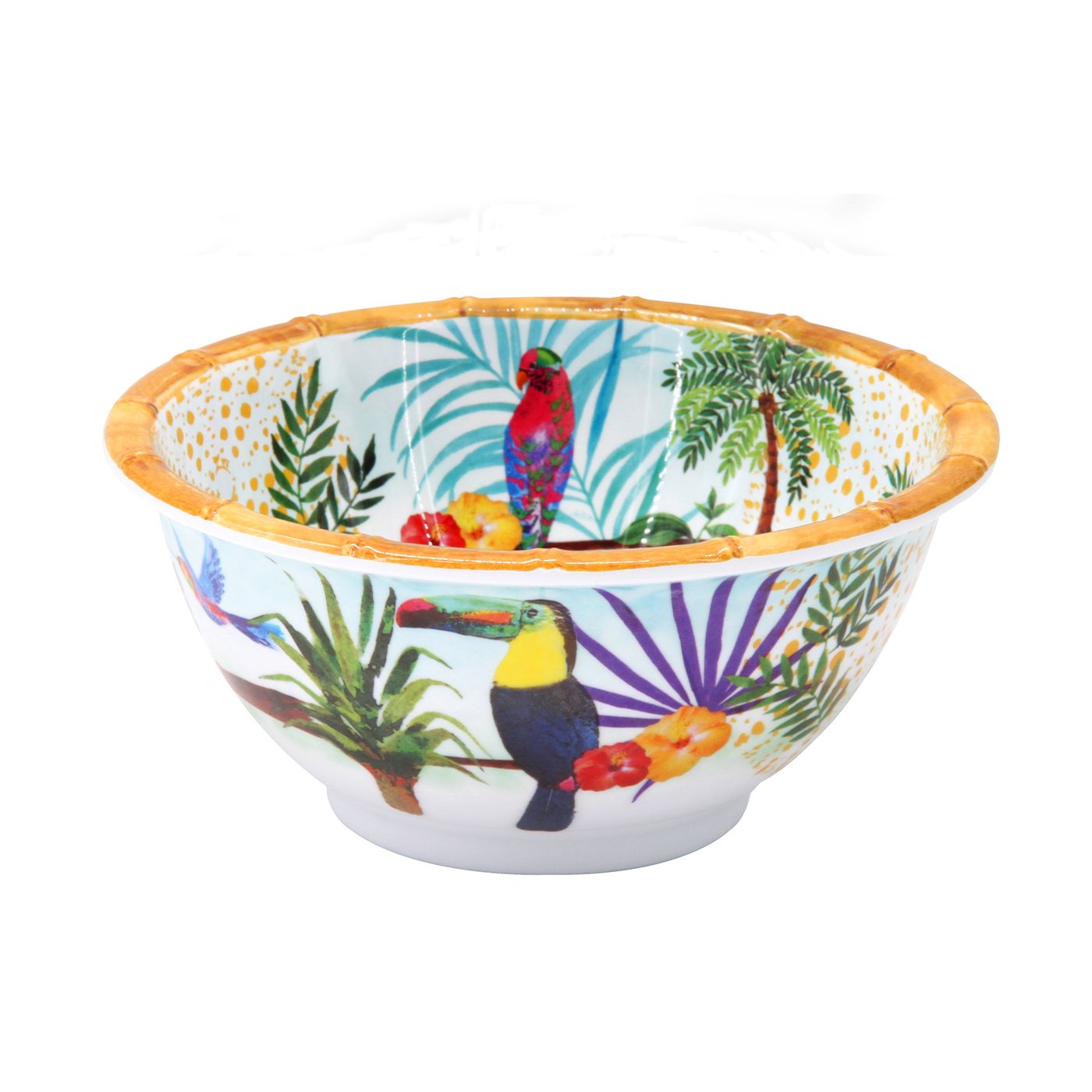 Schale aus reinem Melamin - 15 cm - Tukanen aus Rio