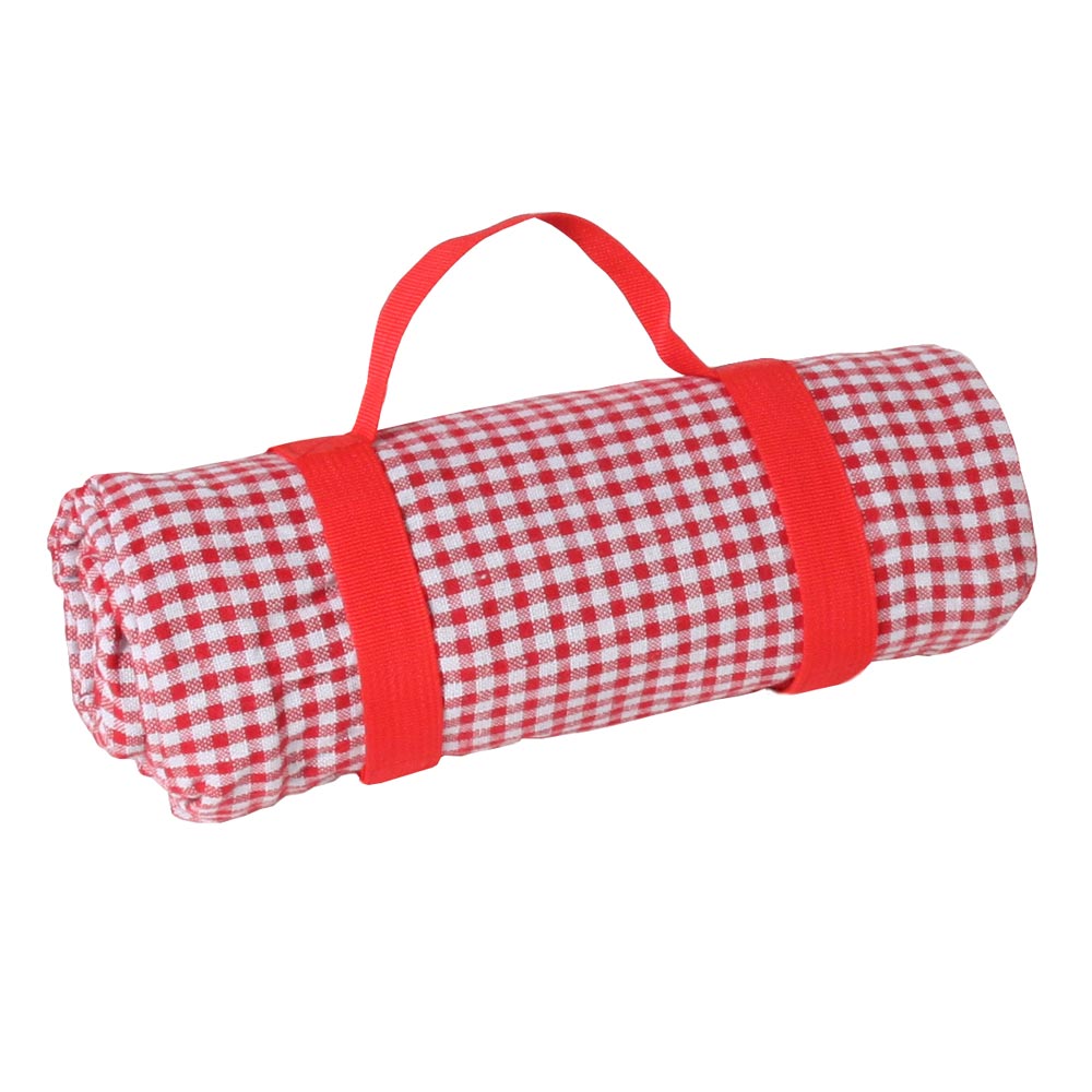 Picknickdecke mit rot Karomuster wasserundurchlässiger (140 x 140 cm)
