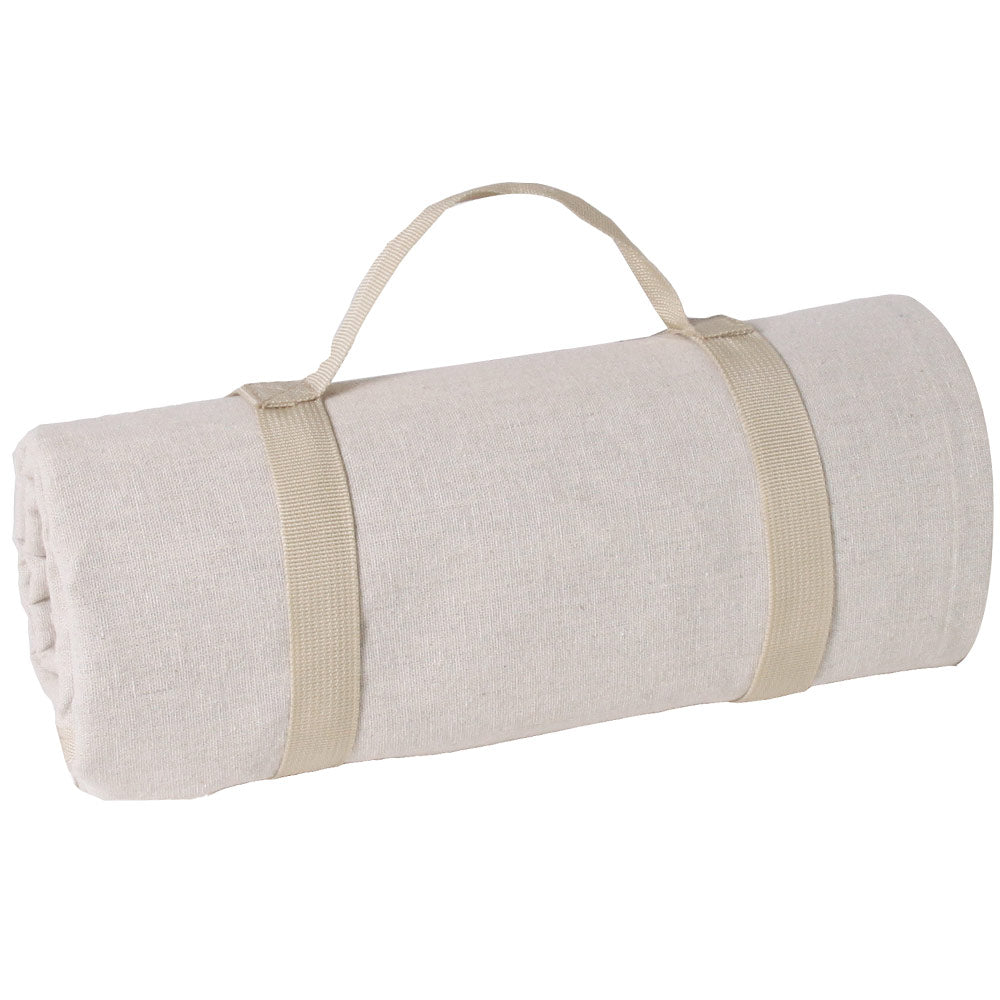 Große beige Picknickdecke mit wasserundurchlässiger Rückseite (280 x 140 cm)