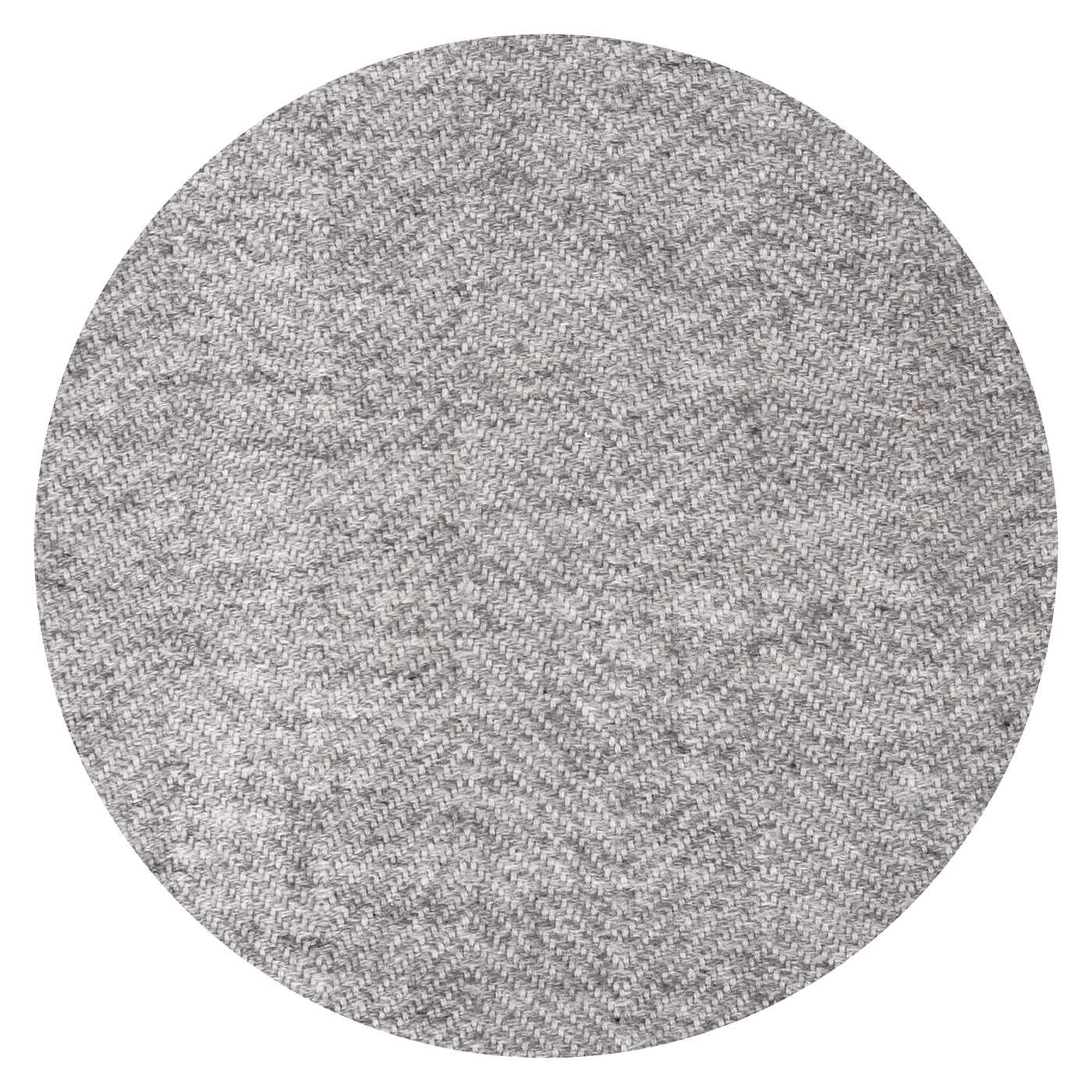 Plaid aus Wolle in Grau und Elfenbein - große Fischgrätenmuster - 130 x 200 cm