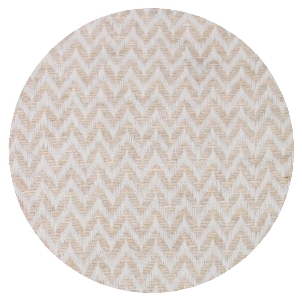 Leichte Decke aus Kaschmir und Wolle mit Zackenmuster: kamelfarben - 130 x 230 cm