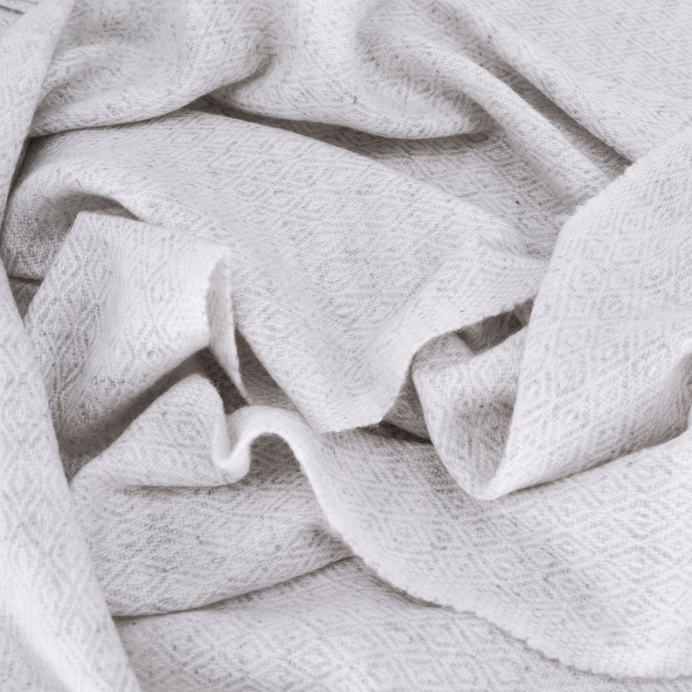 Pashmina / Kaschmir und Wolle Schal für Frauen, silbergrau, Diamant-Motiv