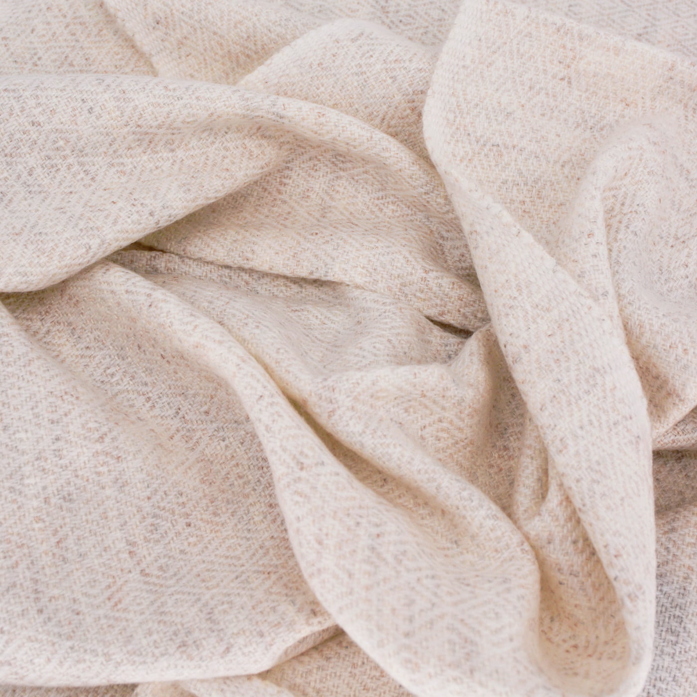 Pashmina / Kaschmir und Wolle Schal für Frauen, kamelfarben, Diamant-Motiv