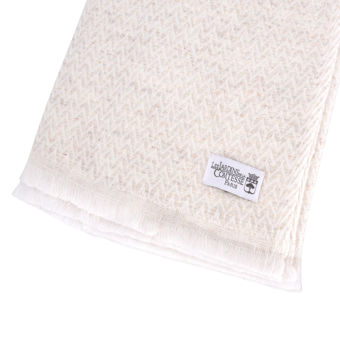 Pashmina / Kaschmir und Wolle Schal für Frauen, mandelbeige, Diamant-Motiv