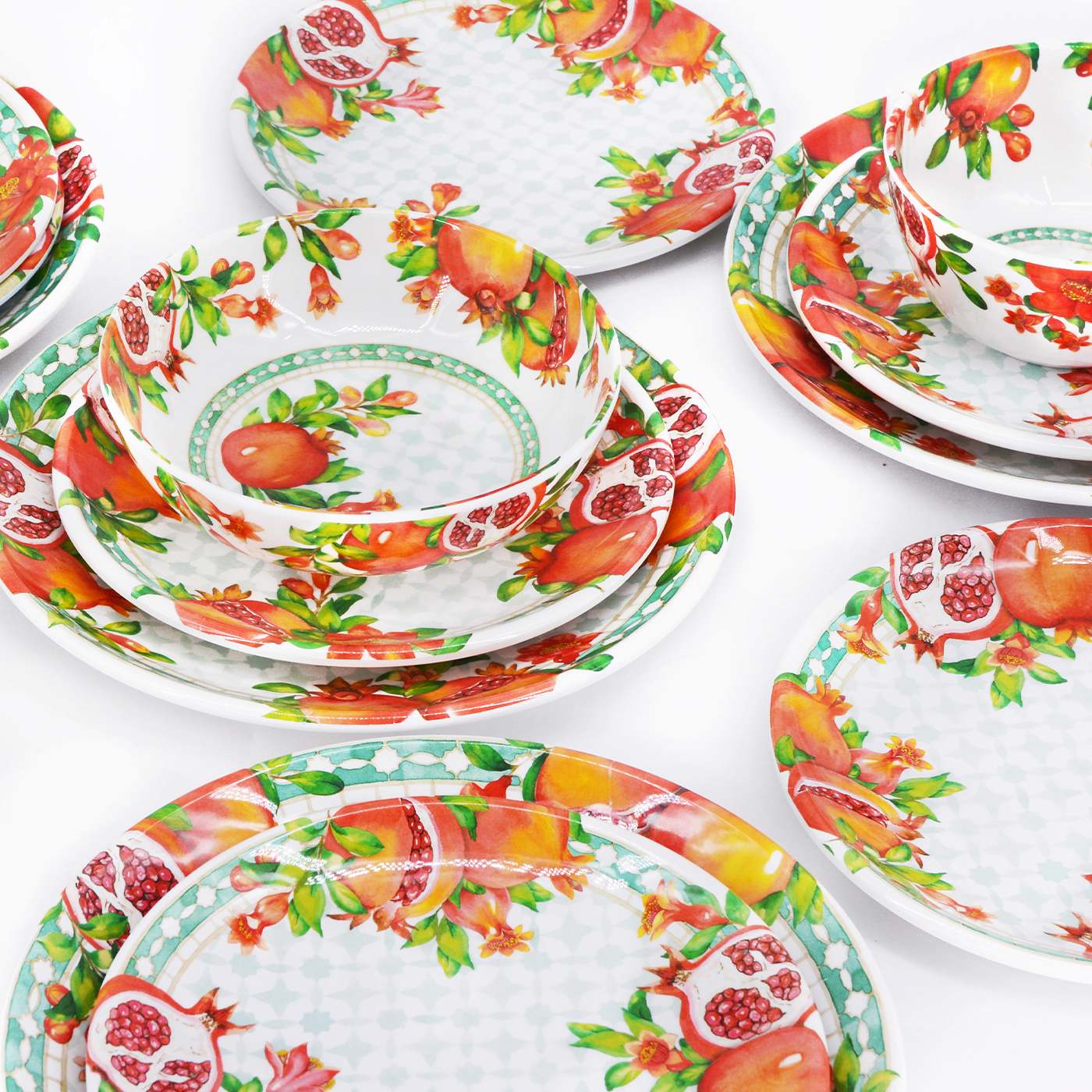 Tiefe Salatschüssel aus Melamin Granatapfel - Ø 25 cm