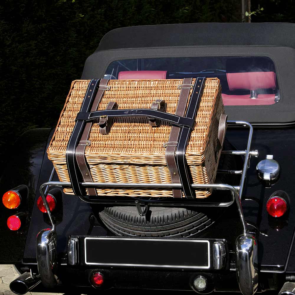 Picknickkorb „Champs-Elysées“ aus Weidengeflecht für 6 Personen - Grün