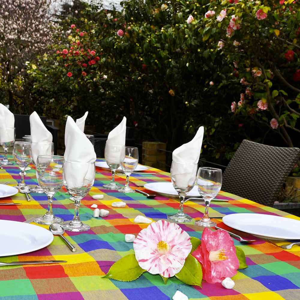 Mehrfarbig Picknickdecke (140 x 140 cm)