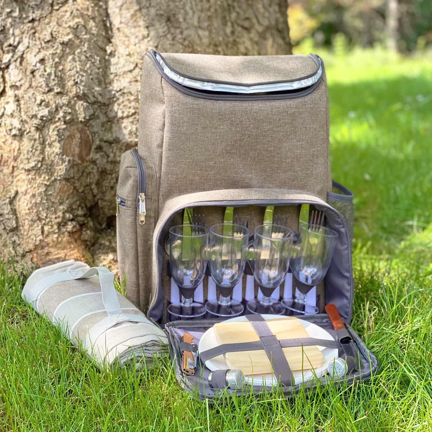 Picknickrucksack "Escapade" Braun - 4 Personen