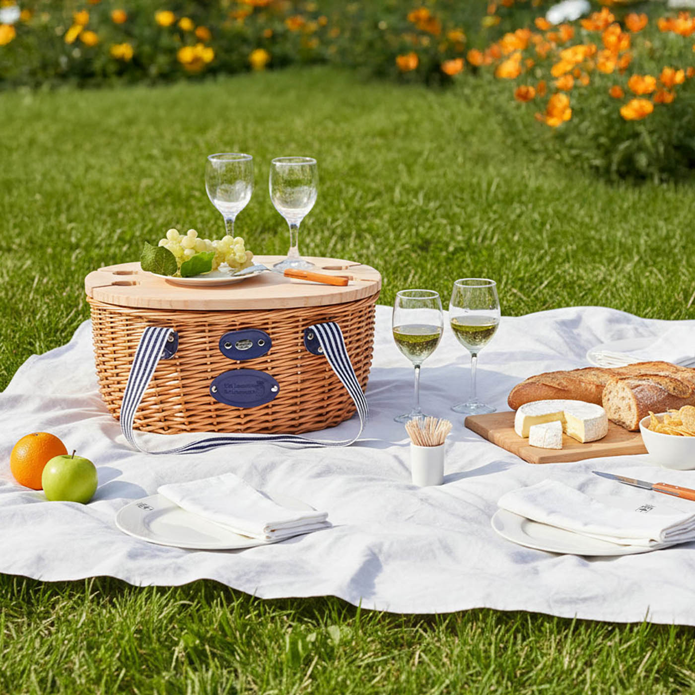 Picknickkorb aus Weide Belle-Île - 4 Personen