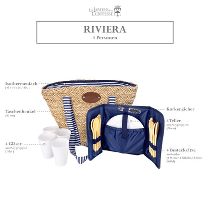 Picknick-Strandtasche Riviera für 4 Personen