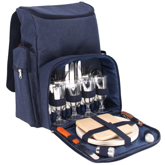 Picknickrucksack "Escapade" blau - 4 Personen