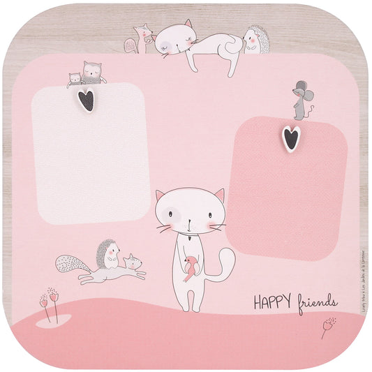 Großer Mehrfach-Bilderrahmen aus Holz für Kinderfotos, mit Magneten "Lily das Kätzchen