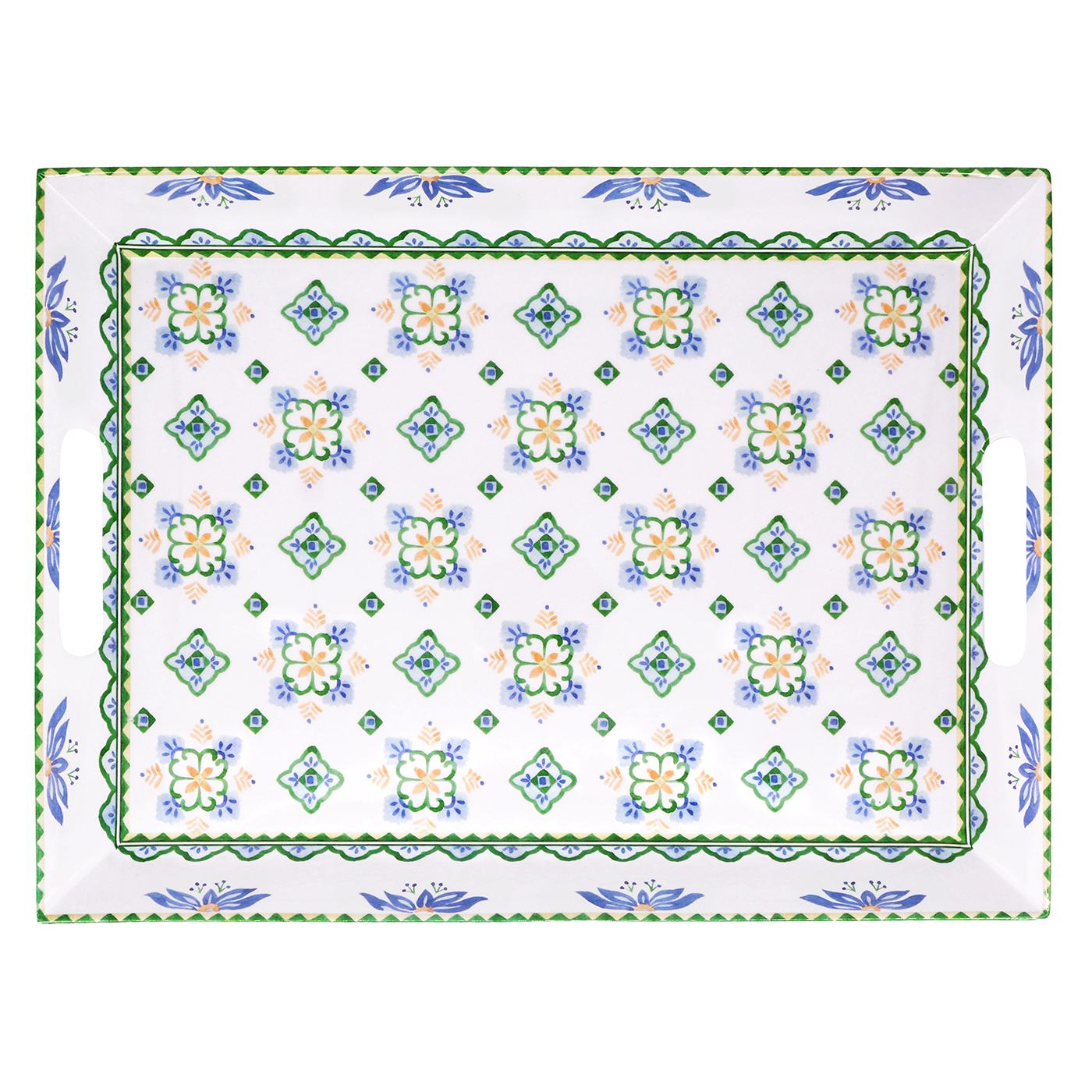 Großes Tablett aus Melamin mit Griffen Evora - 50 x 36 x 5 cm