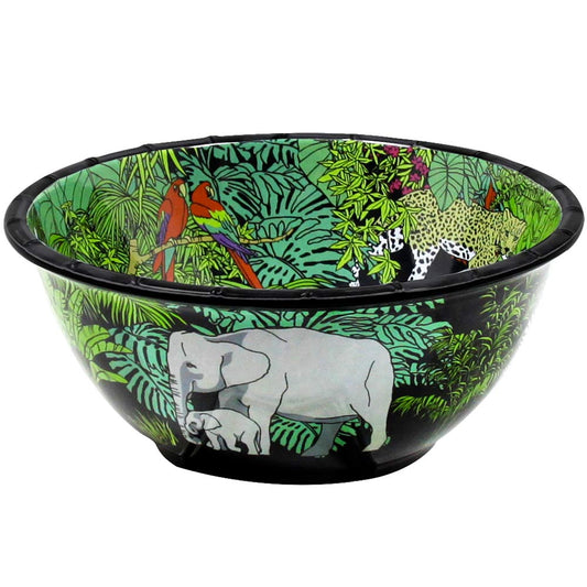 Tiefe, große Salatschüssel aus reinem Melamin - 25 cm - Jungle