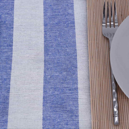 Picknickdecke wasserdicht himmelblau und weiß (140 x 140 cm)
