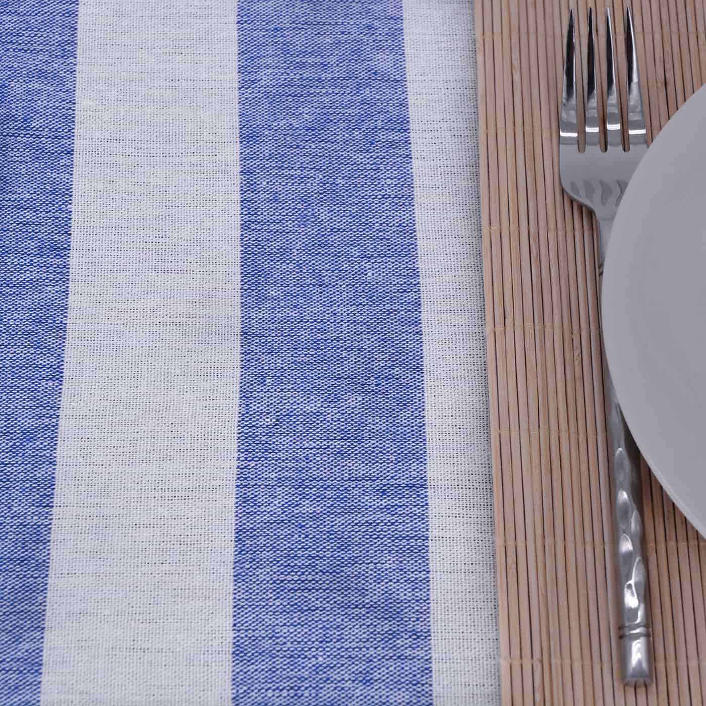 Picknickdecke wasserdicht himmelblau und weiß XXL (280 x 140 cm)