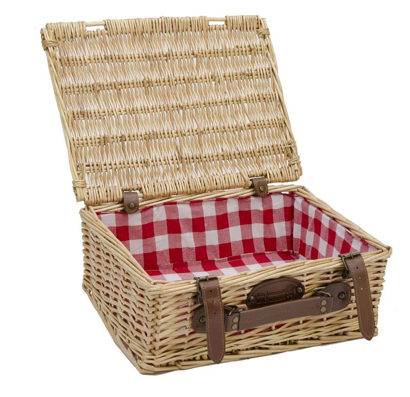 Leeres Picknickköfferchen aus Weidenholz
