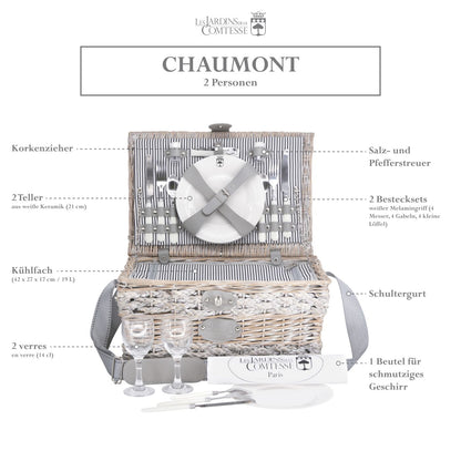 Picknickkorb „Chaumont“ für 2 Personen
