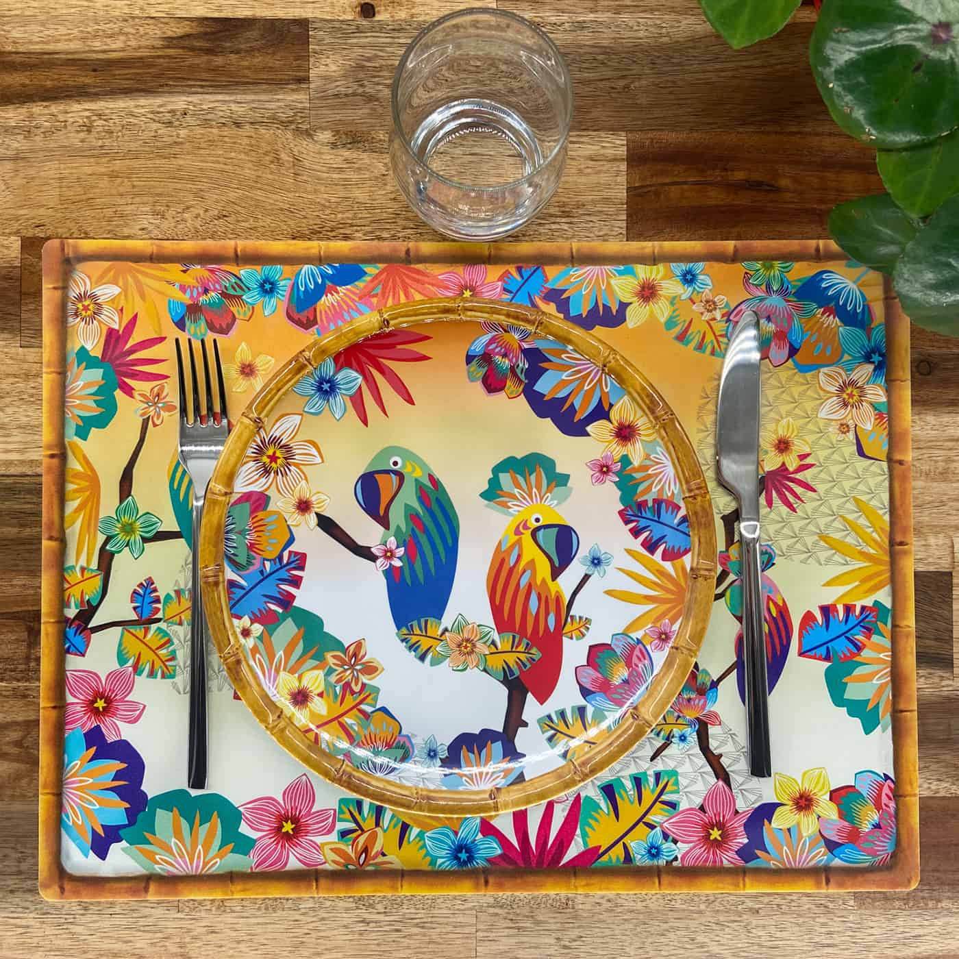 Tischset (40 x 30 cm) verkauft bei 6 - Papageien von Bahia thema