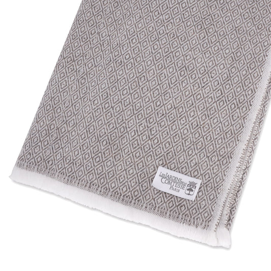 Pashmina / Kaschmir und Wolle Schal für Frauen, kastanienbraun, Diamant-Motiv