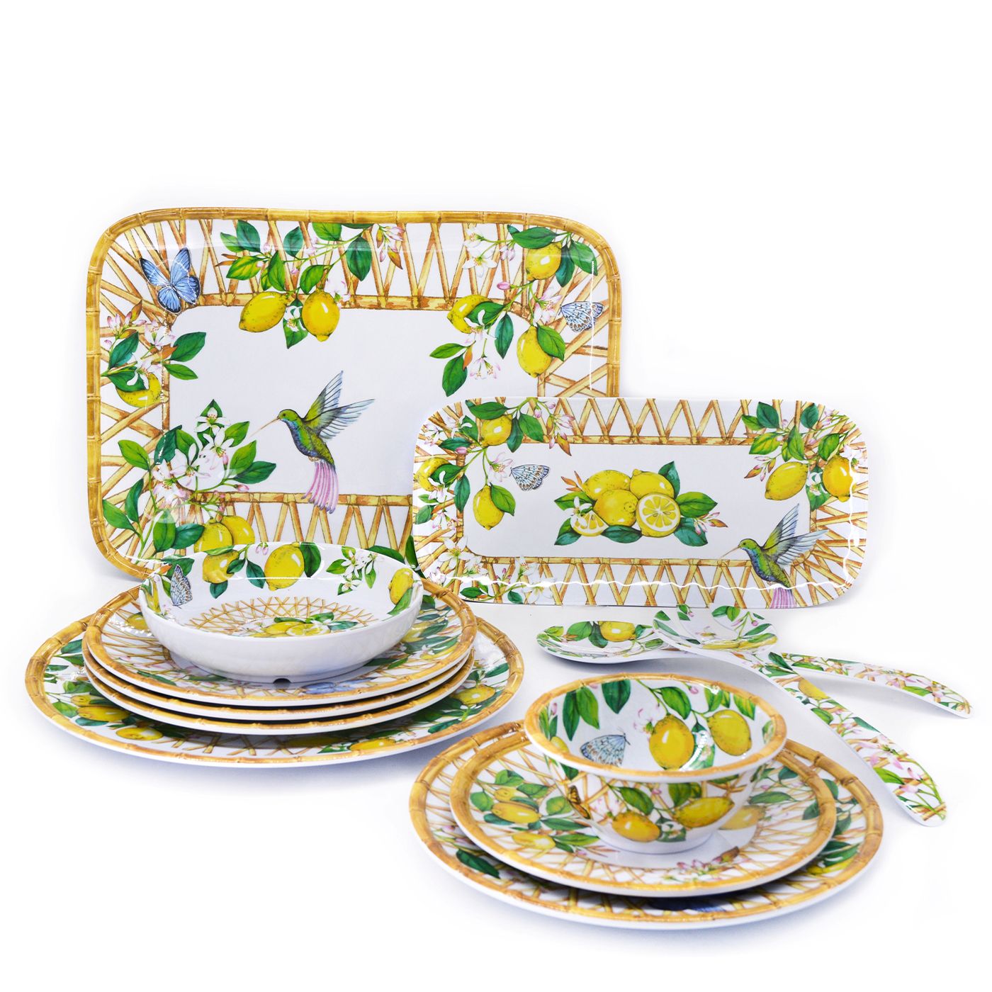 Lange rechteckige Kuchenplatte aus Melamin - 37,5 cm - Capri